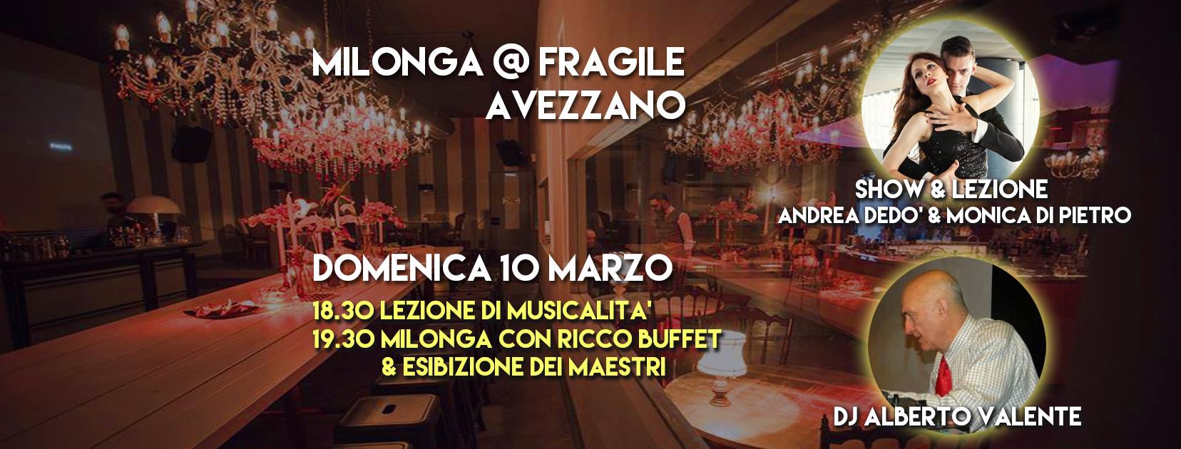 Milonga al Fragile! Lezione, Show e buffet! Avezzano