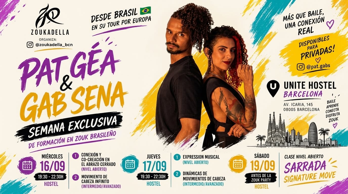 Pat Géa & Gab Sena en Barcelona -SEMANA EXCLUSIVA DE FORMACIÓN-