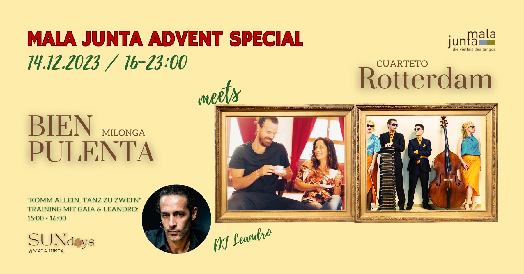 Mala Junta Advent Special: Milonga "Bien Pulenta" meets Cuarteto Rotterdam 🎶 DJ duo Gaia & Leandro