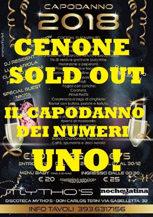 Capodanno Mytho's Domenica 31 Dicembre 2017