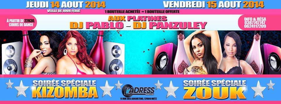 Jeudi Especial Kizomba & Vendredi Zouk à L'adresse Metz