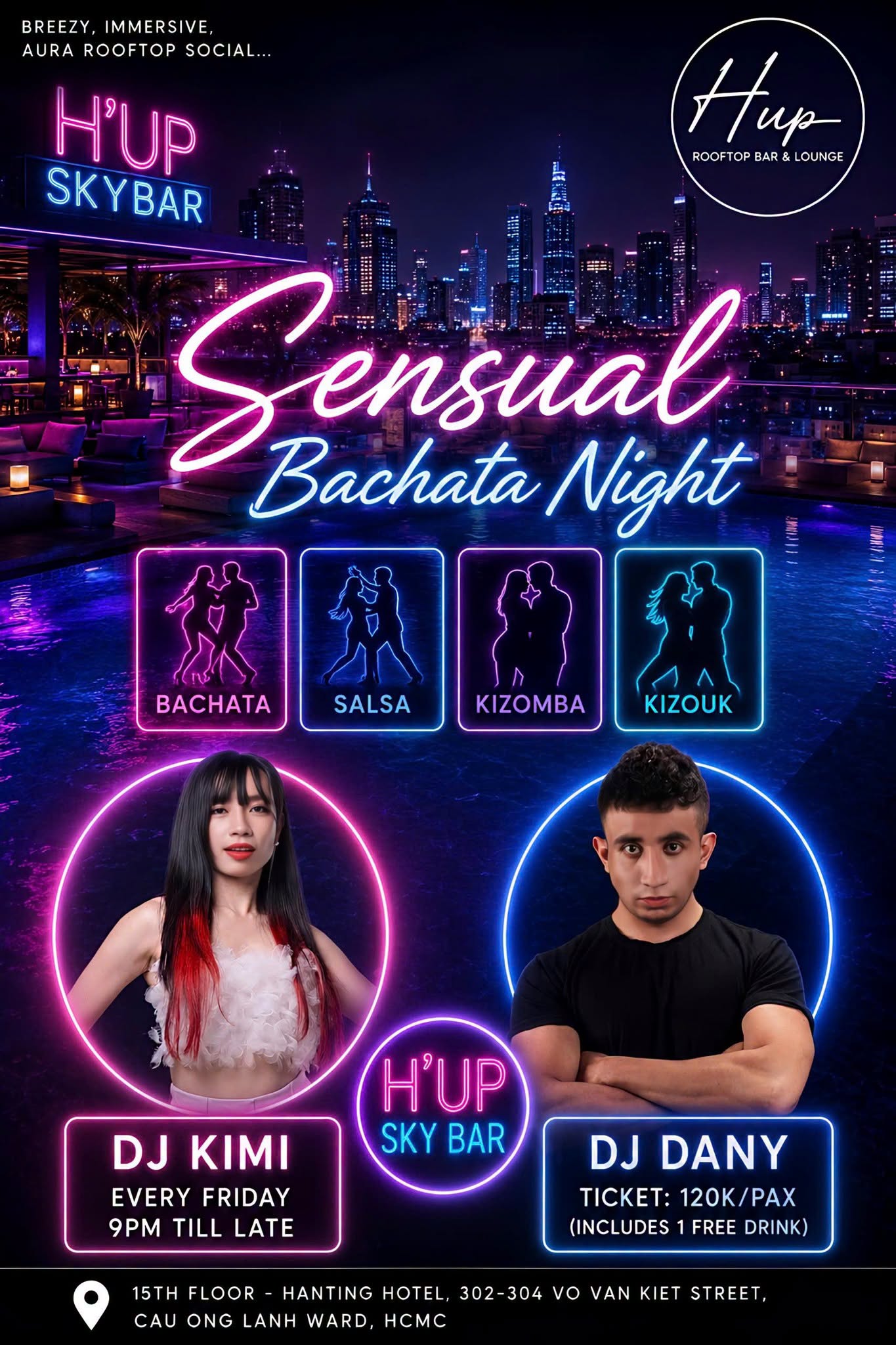 SENSUAL BACHATA NIGHT H’UP SKYBAR FRIDAY