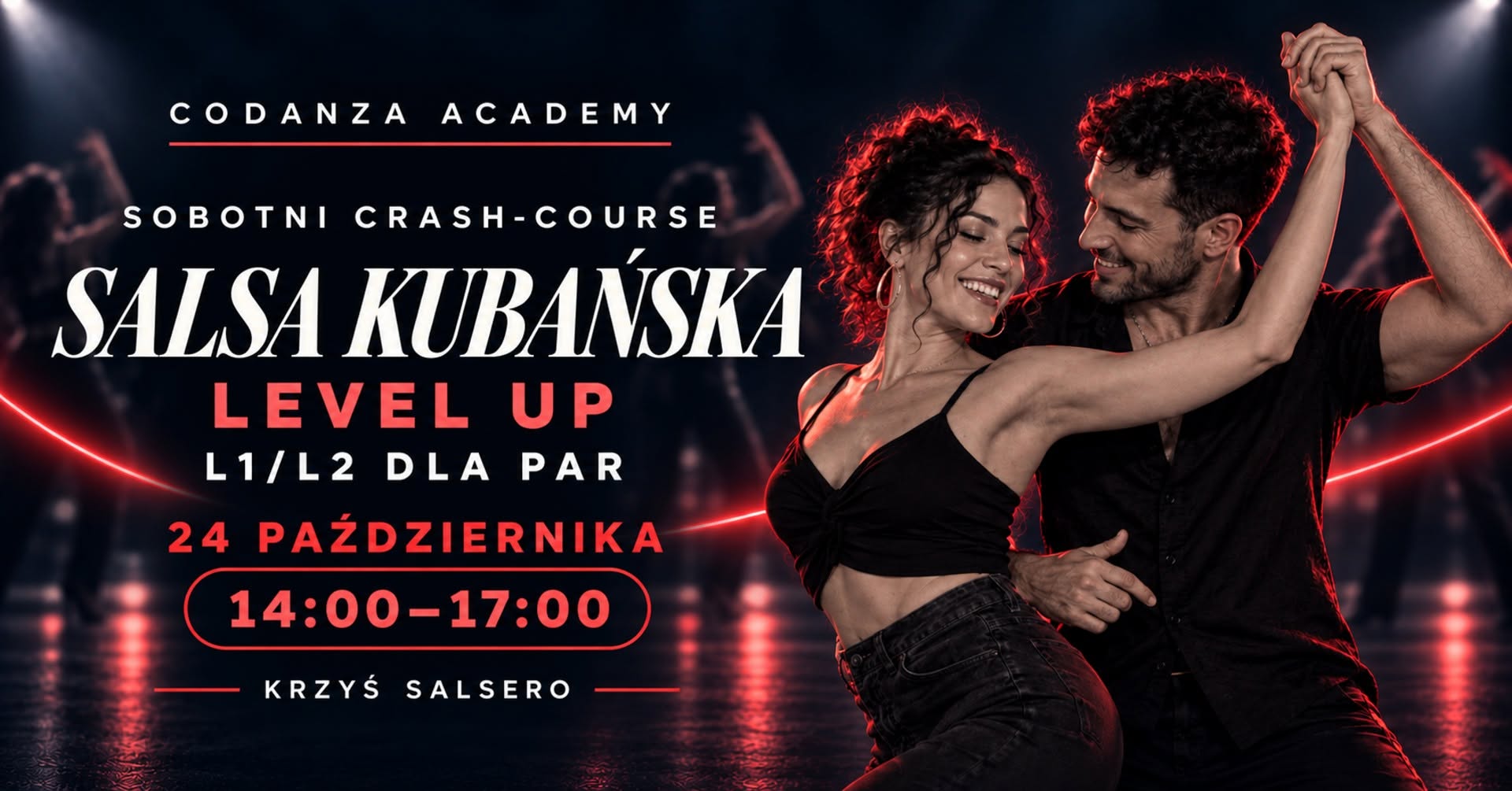 3h Crash-Course - Level Up L1 L2 - Salsa Kubańska w Parach z Krzysiem Salsero