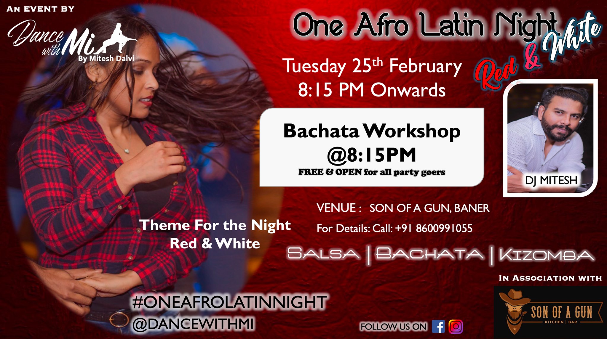 One Afro Latin Night - Red & White