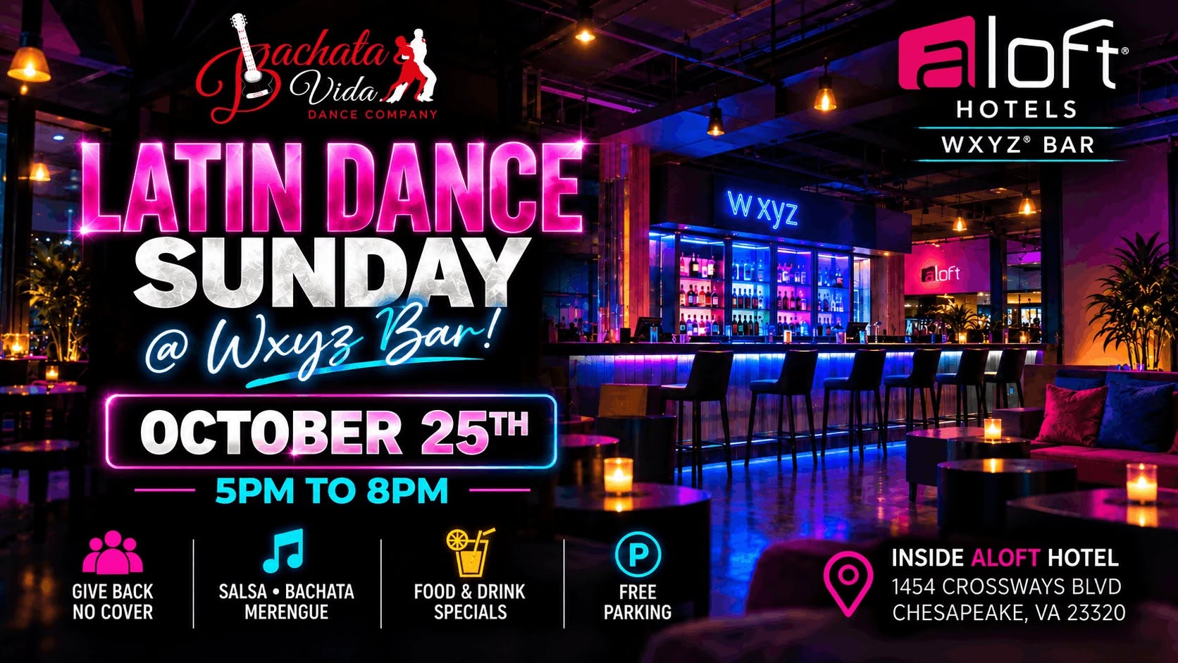Latin Dance Sunday at WXYZ Bar!