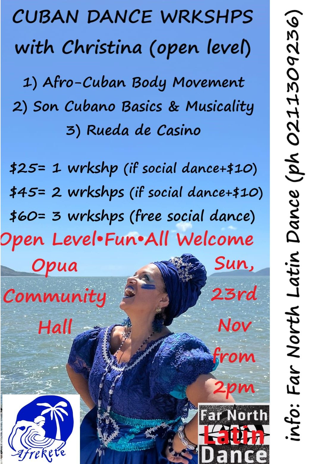 Cuban Dance Workshops with Christina (Open Level - All Welcomed)