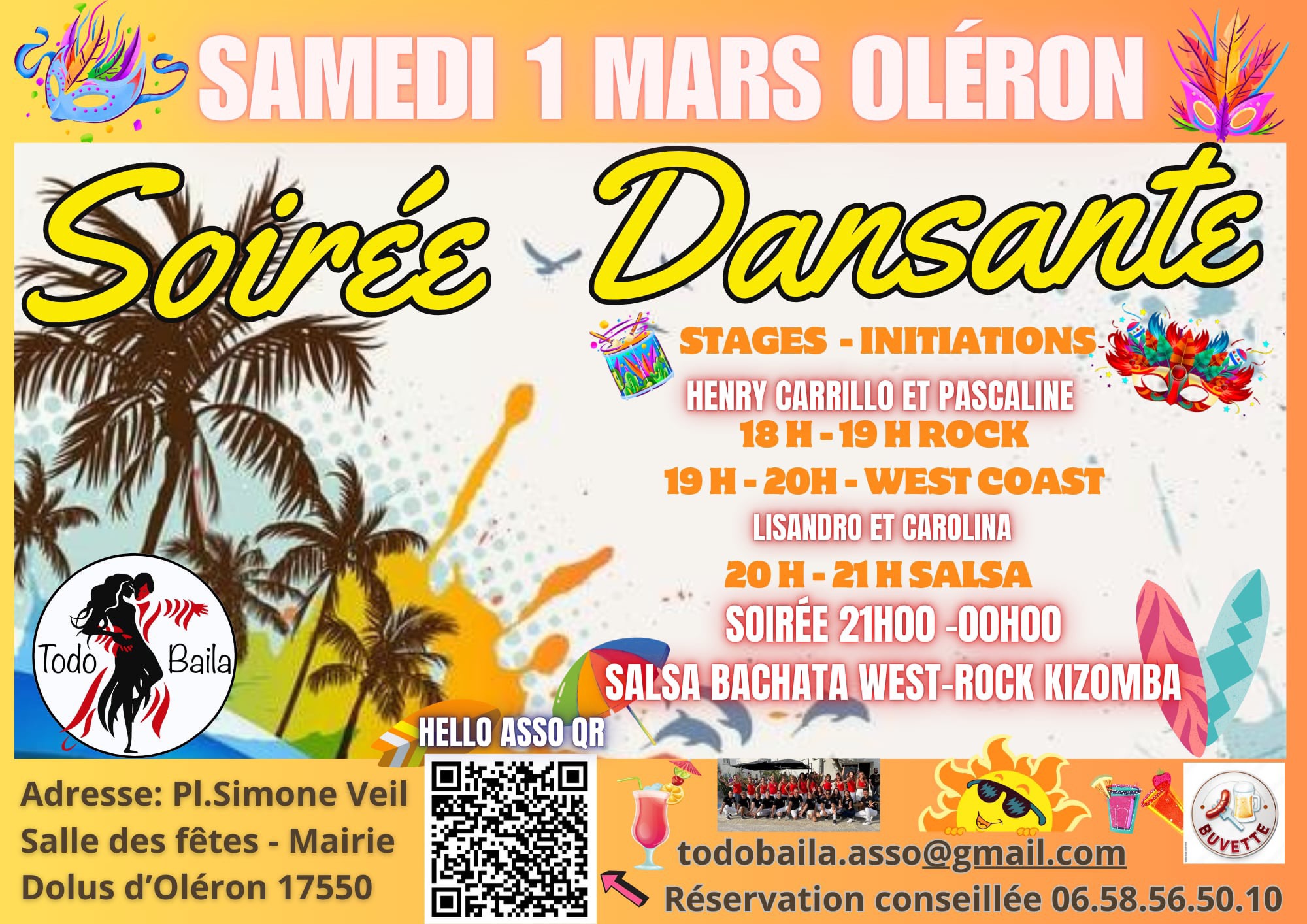 Soirée Dansante 1 mars OLÉRON