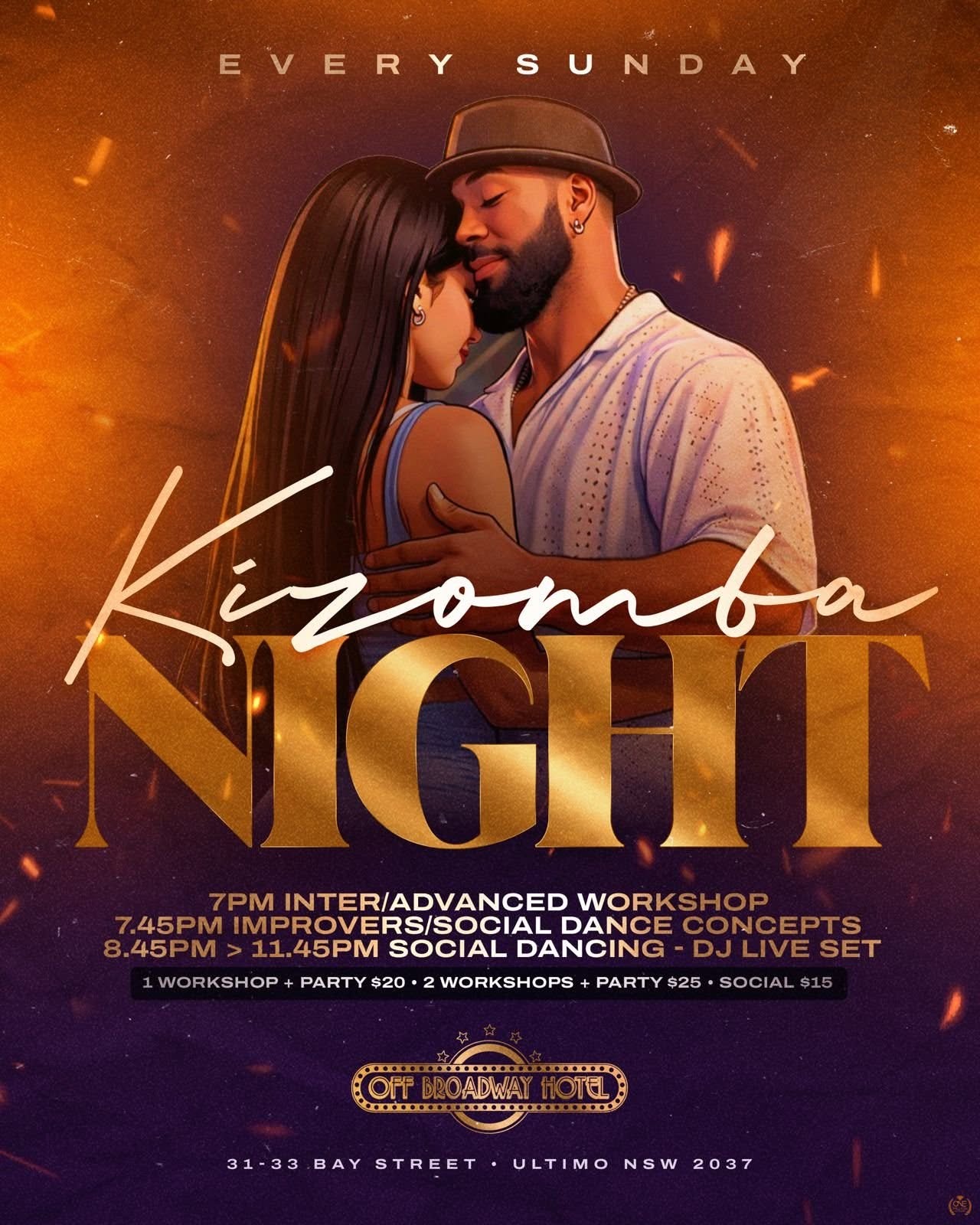 Kizomba Night! Workshop + Party! No partners required - All Levels Welcome!