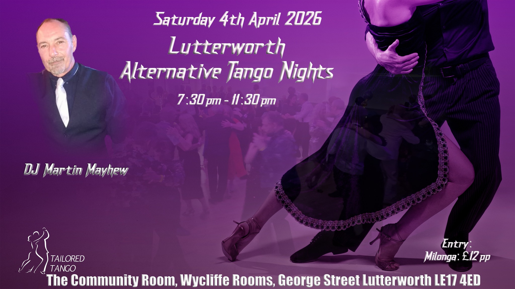 Lutterworth Alternative Tango Nights APRIL 2026 @ the Community Rooms