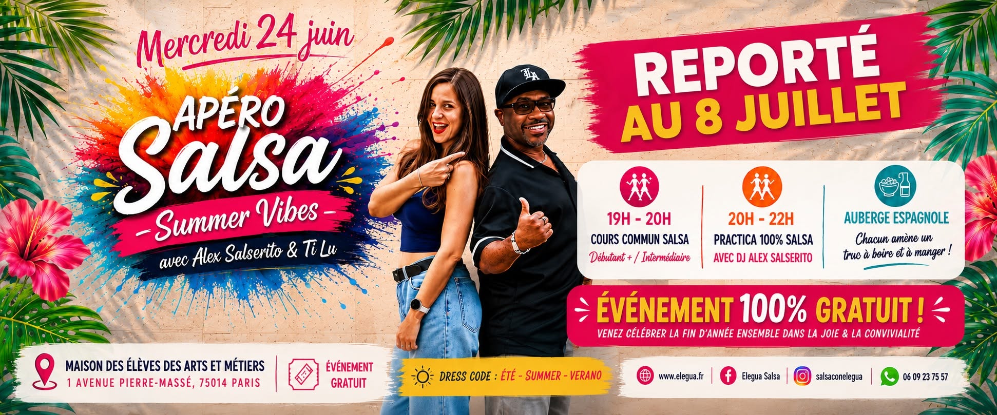 Apérosalsa à Paris Gratuit SUMMER VIBES