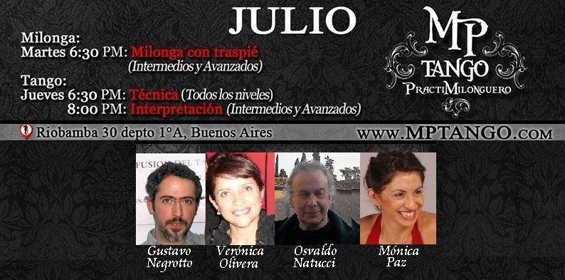 Julio en MPTango, la escuela de Tango Social