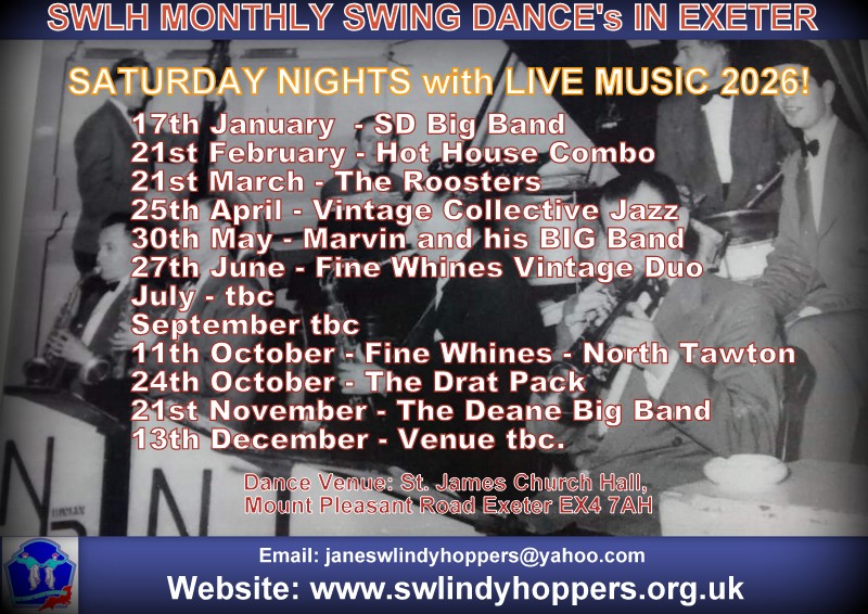 Monthly Swing Dances in Exeter