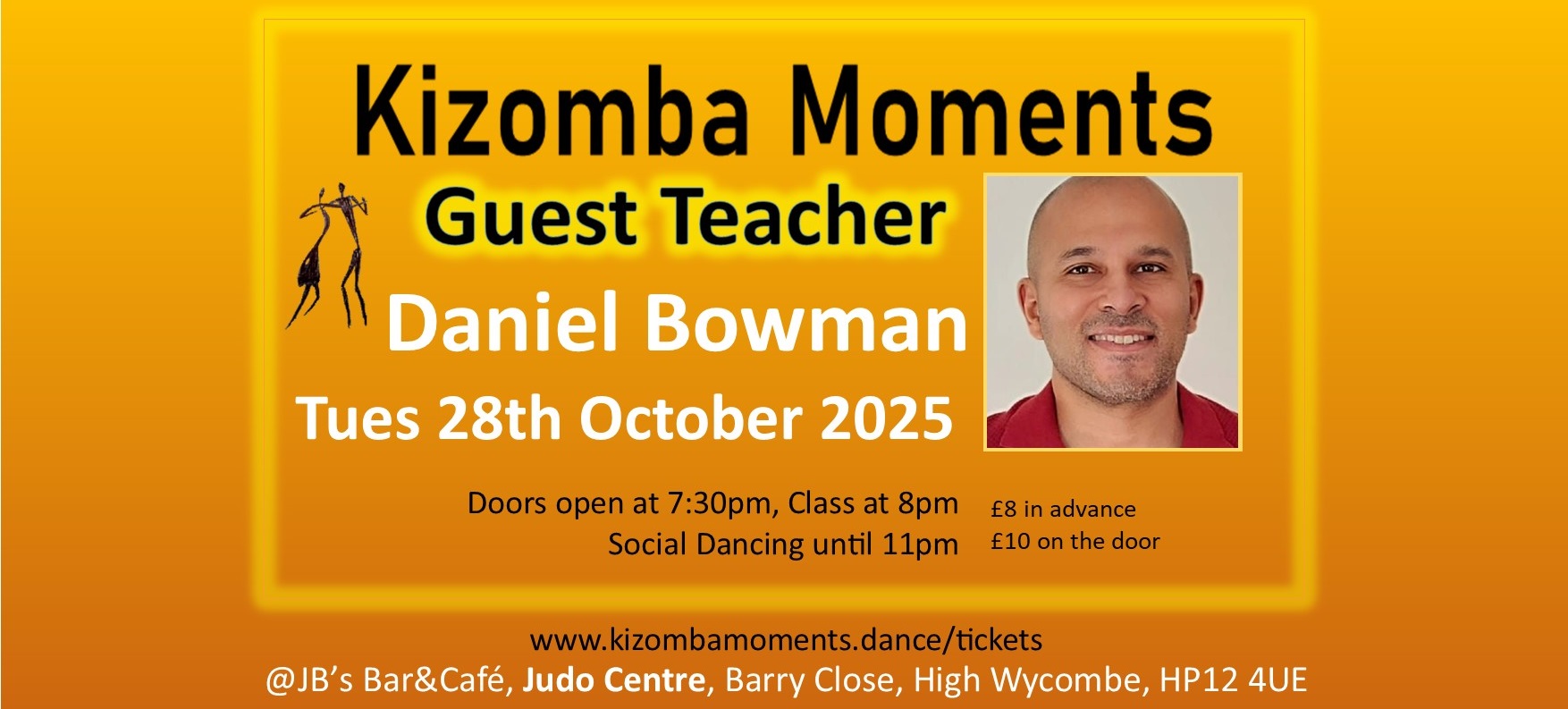 KIZOMBA MOMENTS PARTY - WITH GUEST TEACHER DANIEL BOWMAN