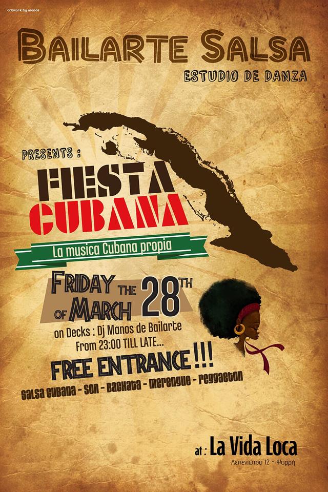 LA VIDA LOCA---BAILARTE FIESTA CUBANA--FREE ENTRANCE