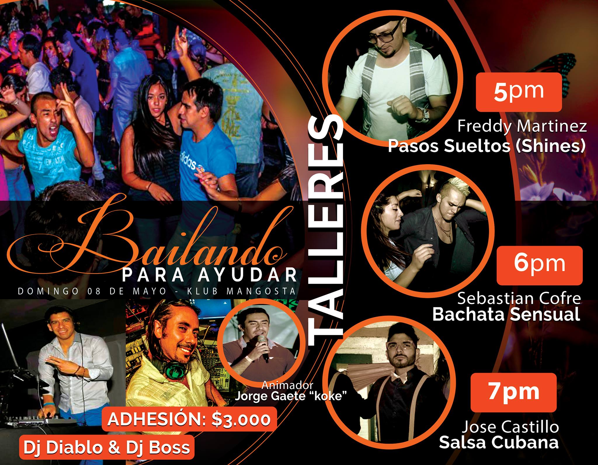 Bailando para Ayudar! - Domingo 08 Mayo Klub Mangosta