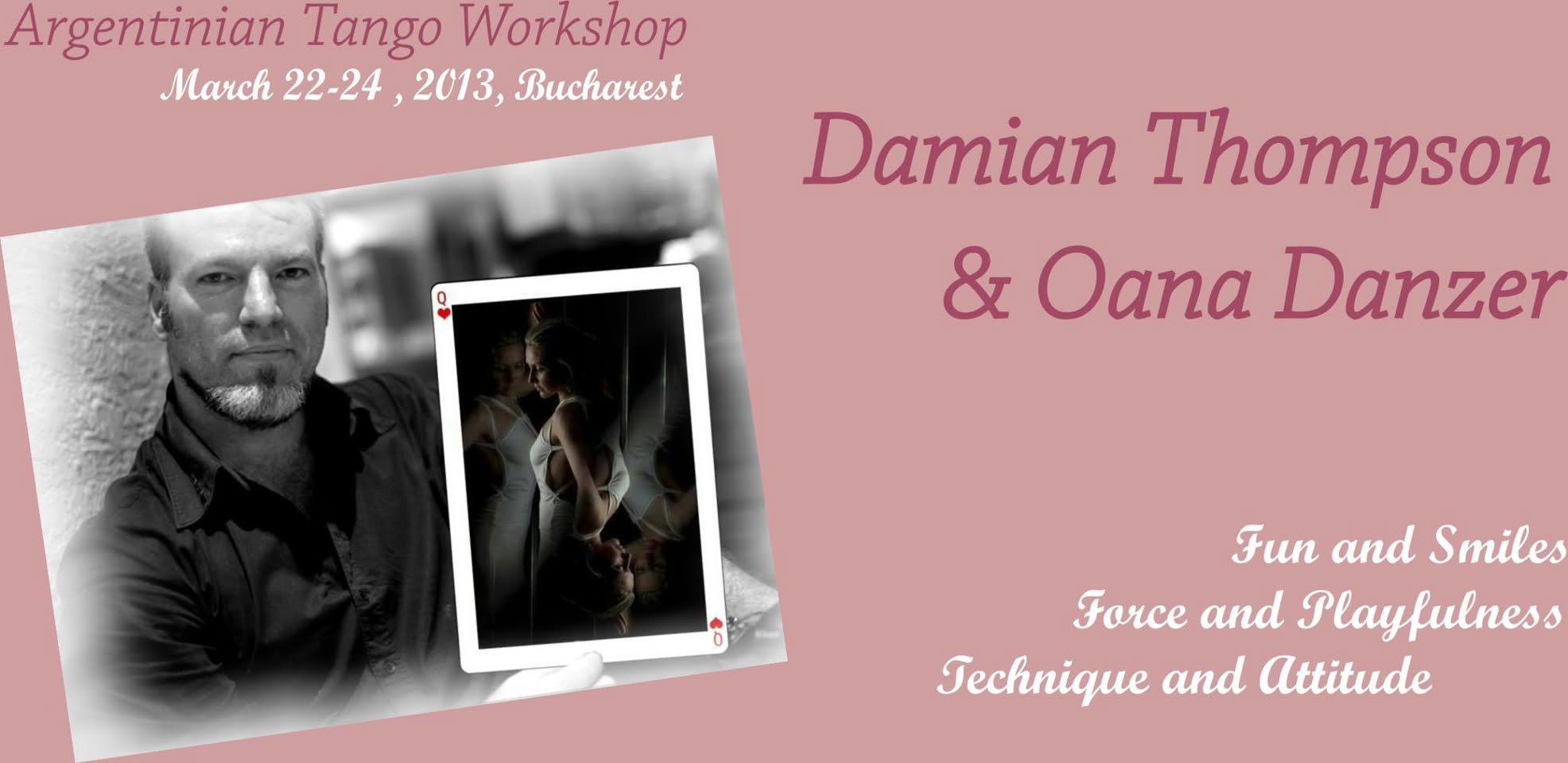 Damian Thompson and Oana Danzer - argentinian tango workshop in Bucharest