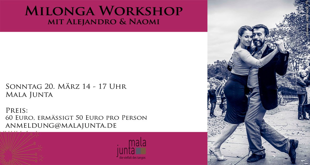 Milonga WS mit Alejandro & Naomi