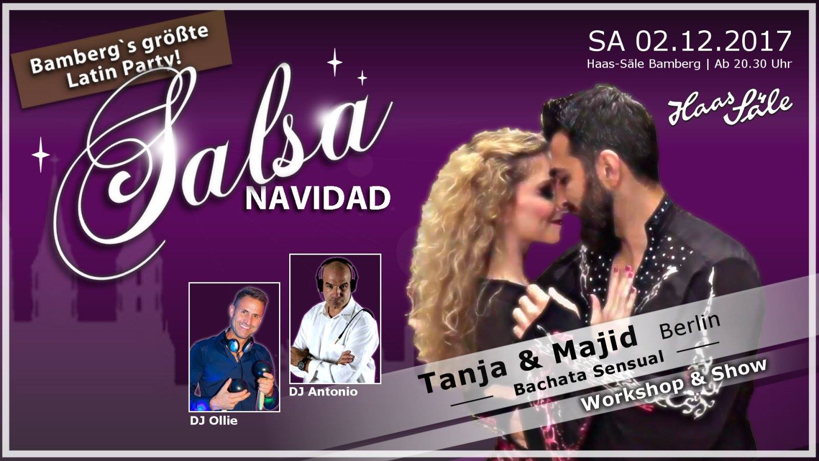 Salsa Navidad Party in den Haas-Sälen Bamberg