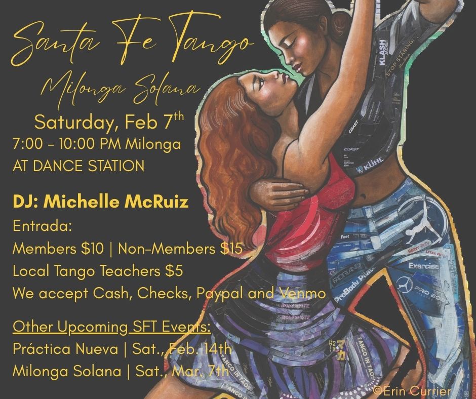 Sat. Feb 7 Milonga Solana with DJ Michelle