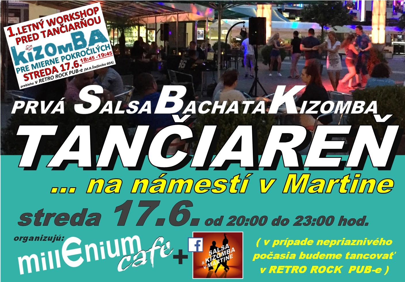 1.Salsa.Bachata.Kizomba TANČIAREŇ na námestí v Martine