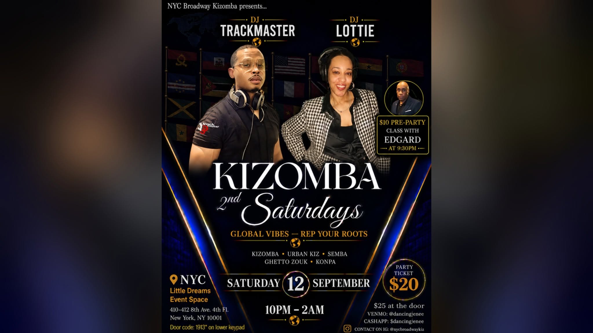 NYC Kizomba 2nd Saturdays with DJ Trackmaster & DJ Lottie