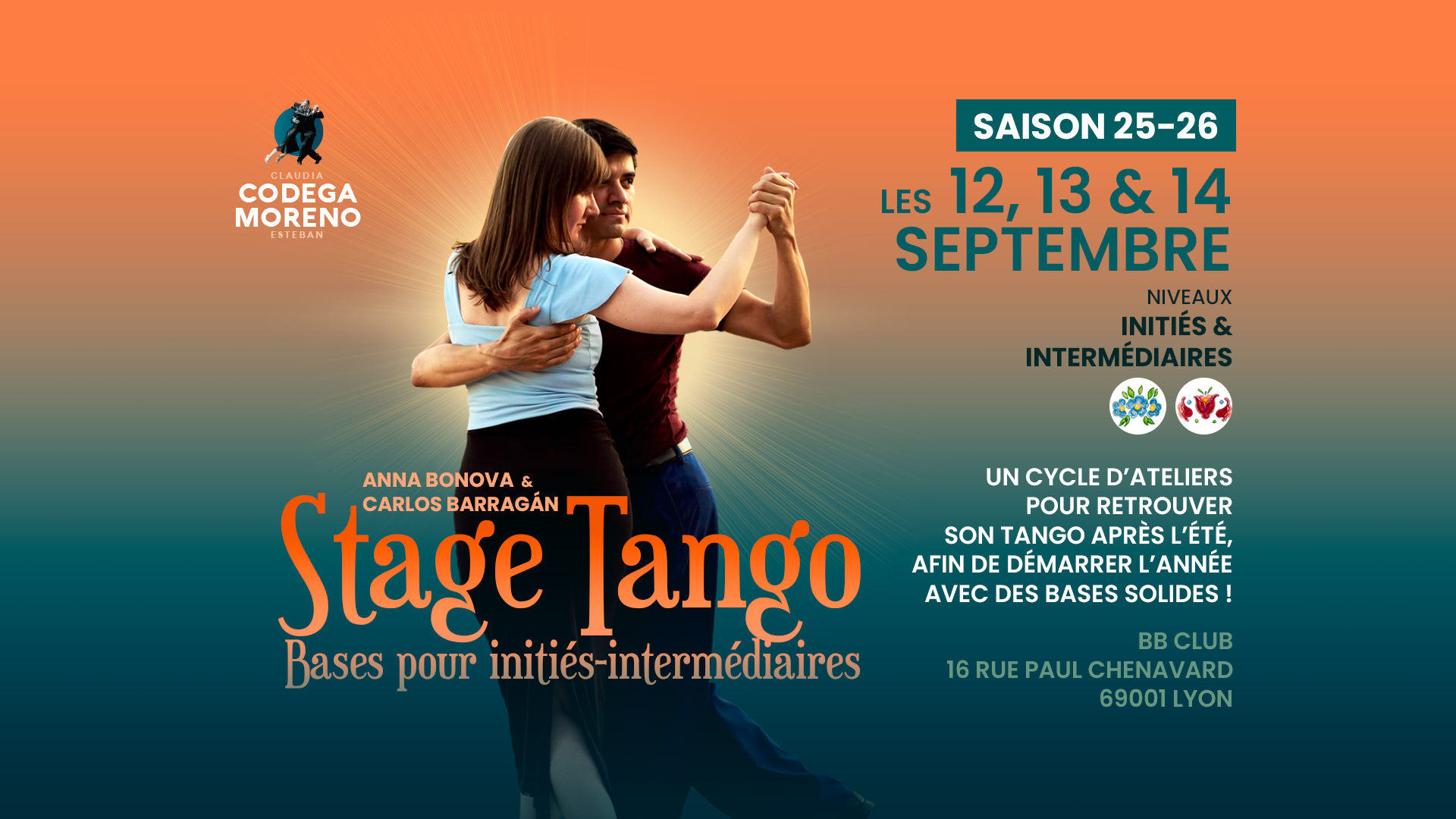 Stage Tango - Débutants initiés et Intermédiaires