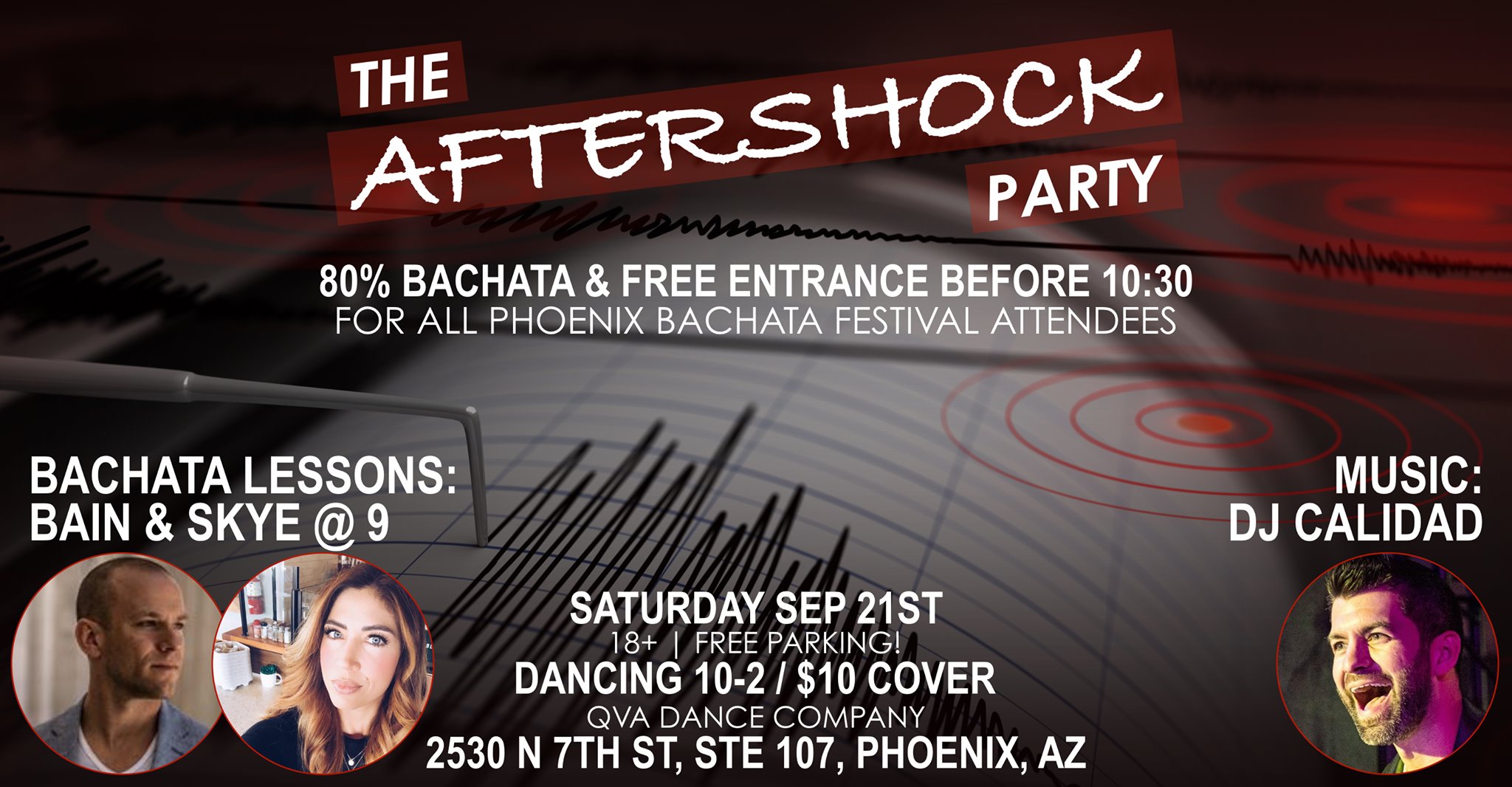 Aftershock Party 80% Bachata - Free For PBF Attendees!
