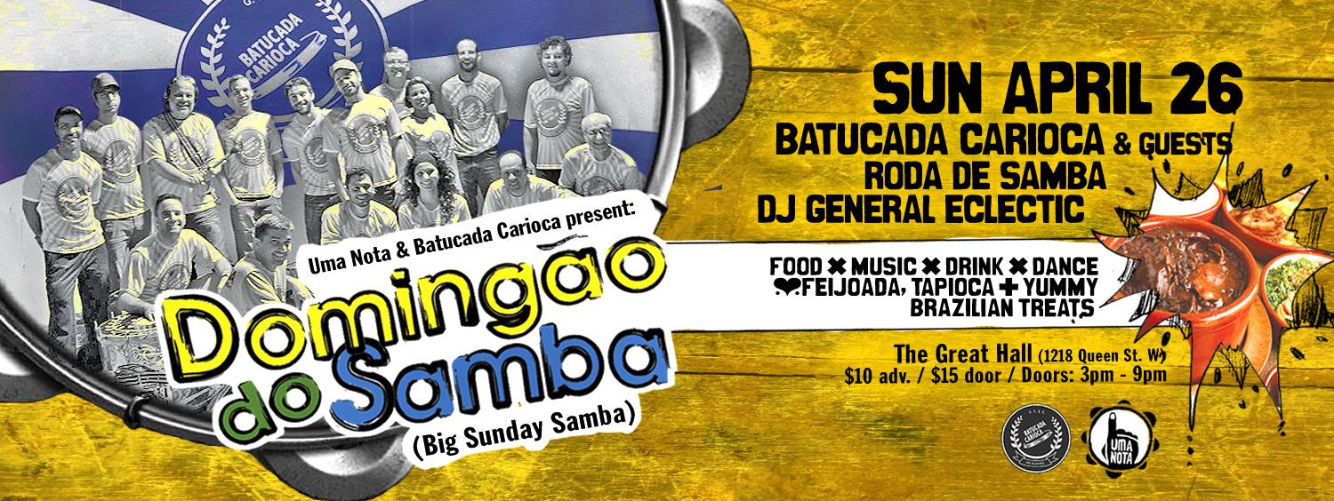 Domingão do Samba! (Big Sunday Samba) with Batucada Carioca & friends