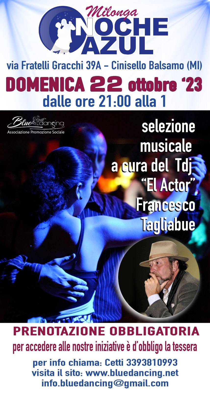 MILONGA NOCHE AZUL con Tdj EL ACTOR
