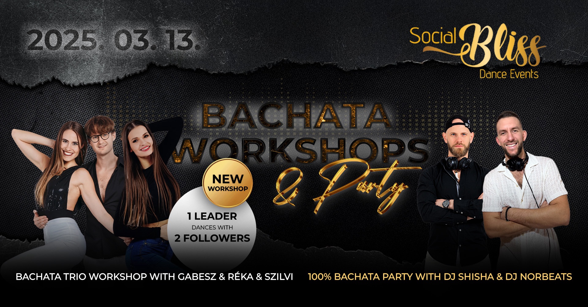 SOCIAL BLISS BACHATRIO WORKSHOP & 100% BACHATA PARTY
