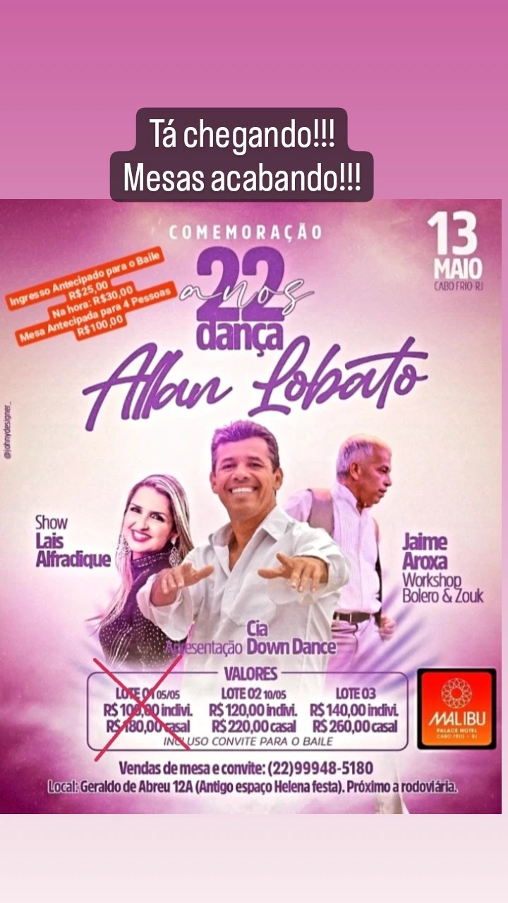 Baile de Comemoração de 22 anos de dança do Prof° Allan Lobato