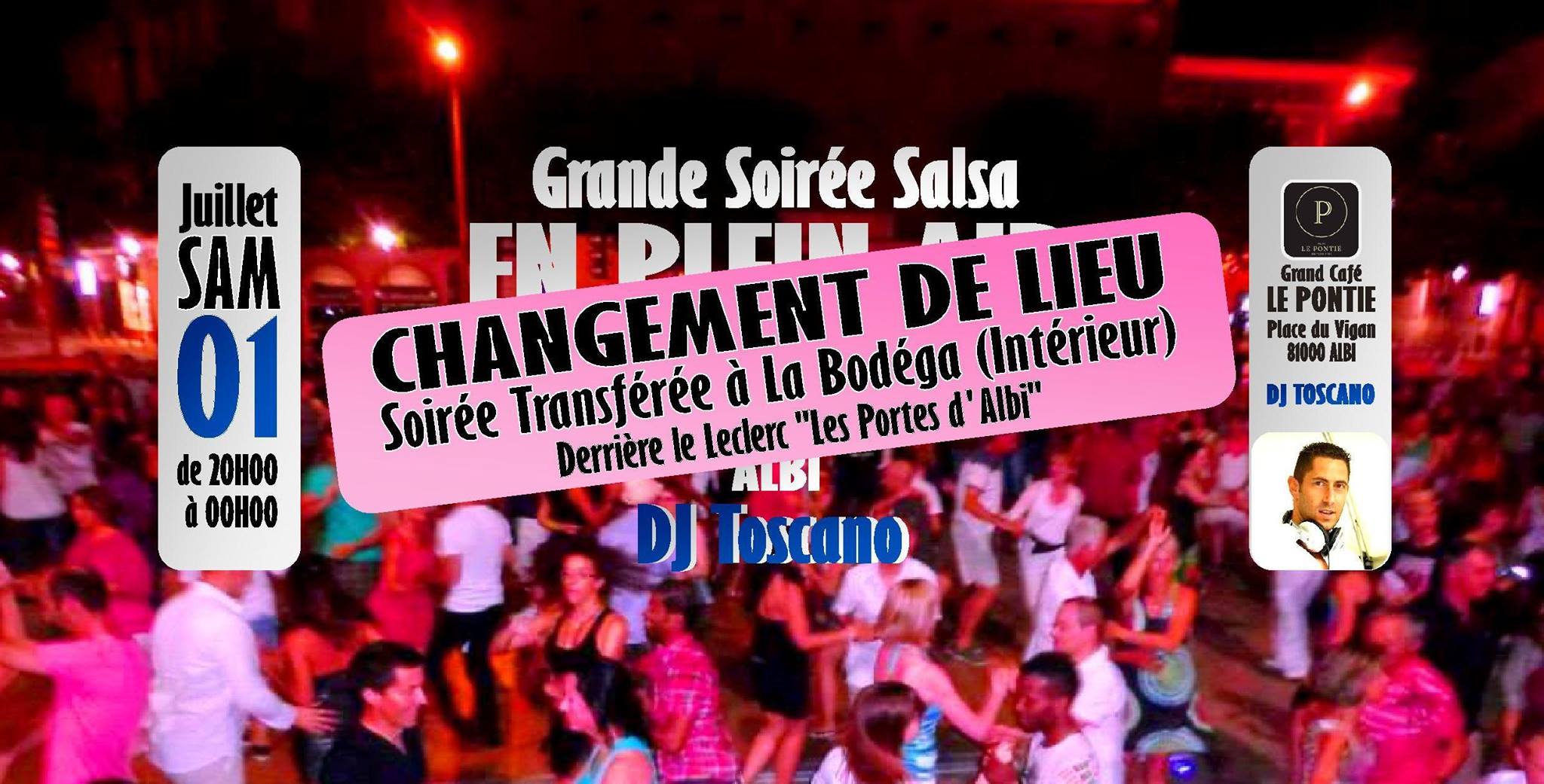CHANGEMENT DE LIEU - Soirée Salsa à La Bodéga à Albi
