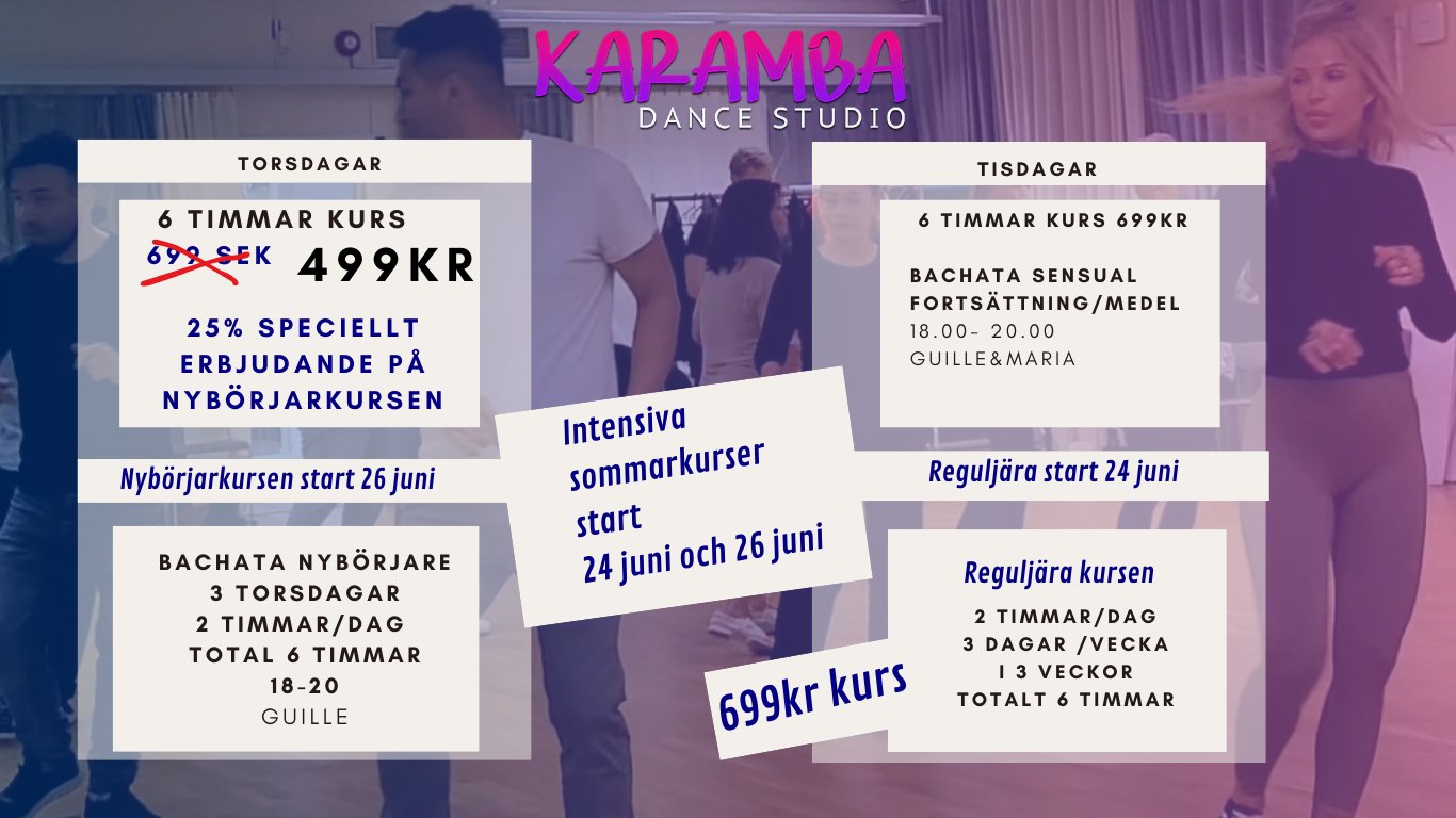 Nya Intensiva Sommar kurser -start 24 till 26 Juni :-)