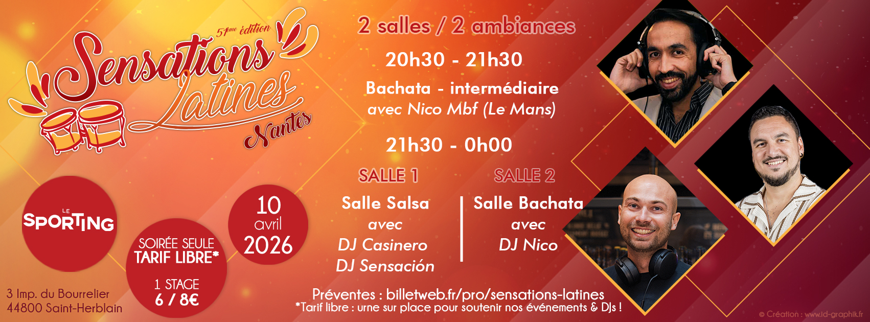 🕺💃 Sensations Latines #51 - Salsa & Bachata au Sporting Nantes !