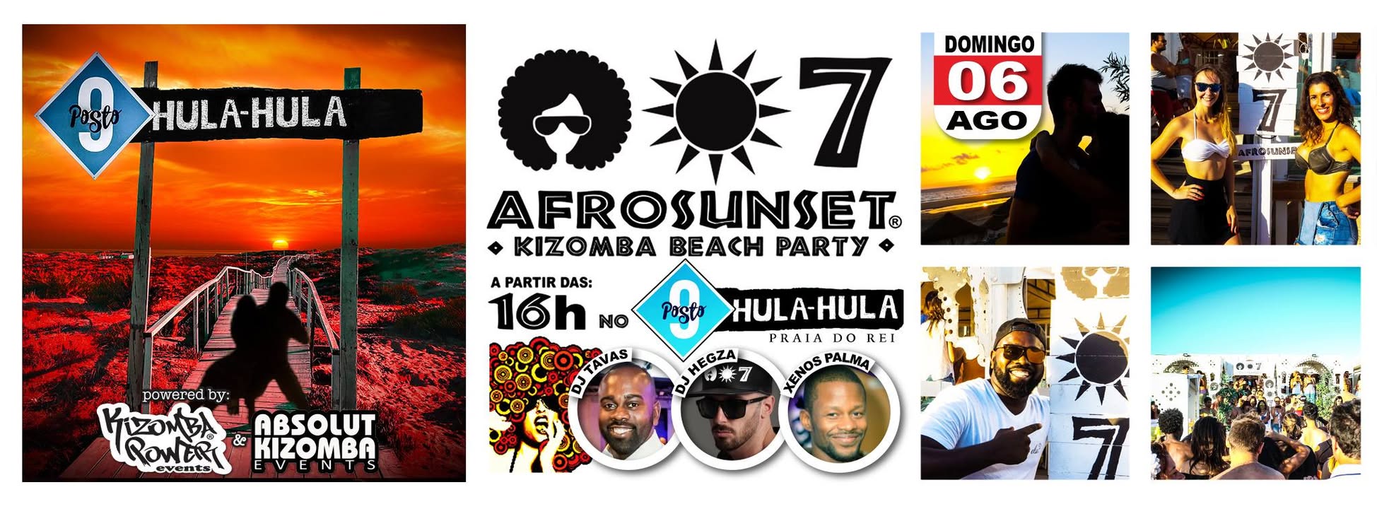 Afrosunset® ☼ Kizomba Beach Party ☼ 06 AGO - 16h ☼ Hula Hula