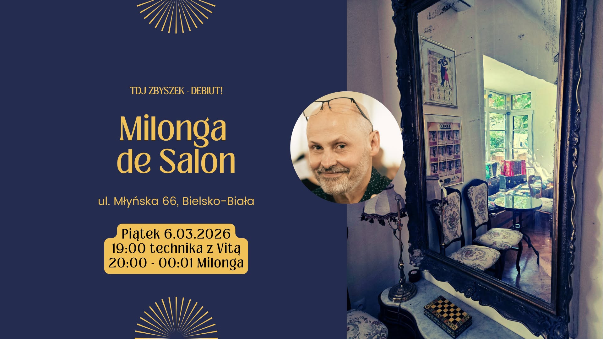 Milonga de Salon z Okazji Dnia Kobiet w Bielsku-Białej TDJ Zbyszek - debiut! technika z Vitą
