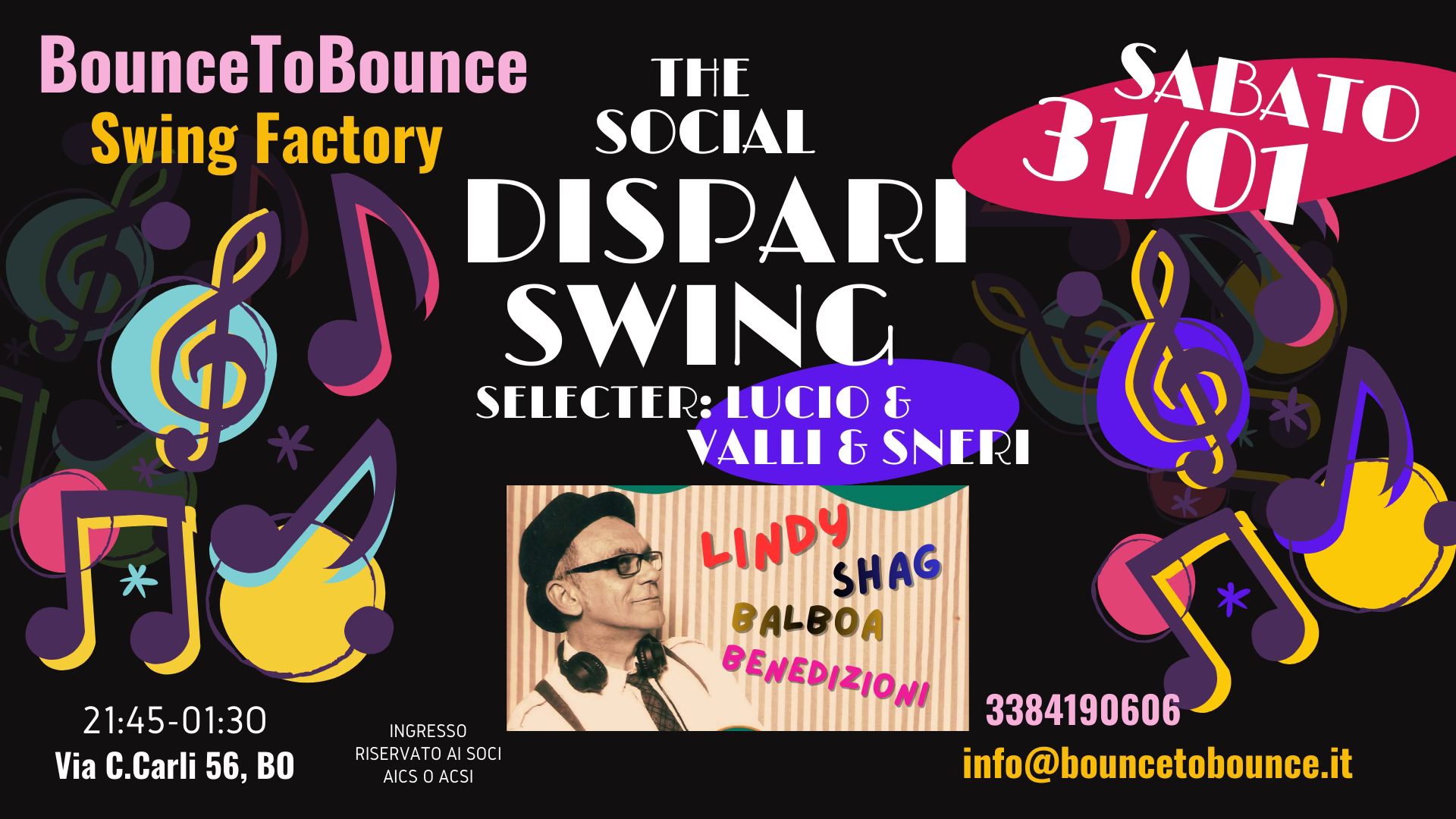 SWING DiSPARi ! - Selecter: LUCiO VALLiSNERi! - Serata Social! -h20:3o 2°Tasting Class di SHAG Basic
