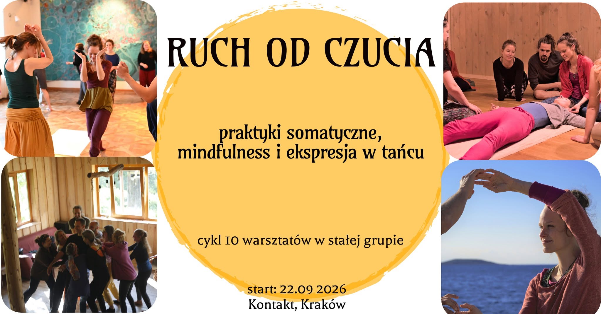 Ruch od czucia: praktyki somatyczne, mindfulness i ekspresja w tańcu. Cykl w stałej grupie