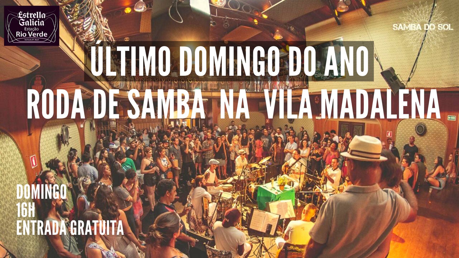 Samba do Sol • ÚLTIMO domingo de 2019 • Grátis no Rio Verde!