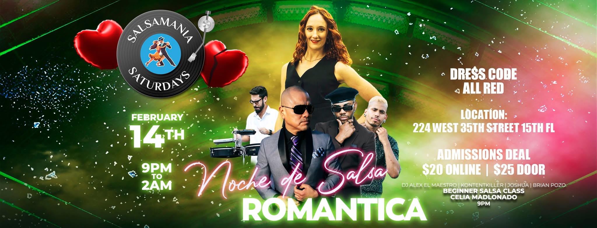 FEB 14TH SALSAMANIA SATURDAYS VALENTINE'S EDITION SALSA ROMANTICA