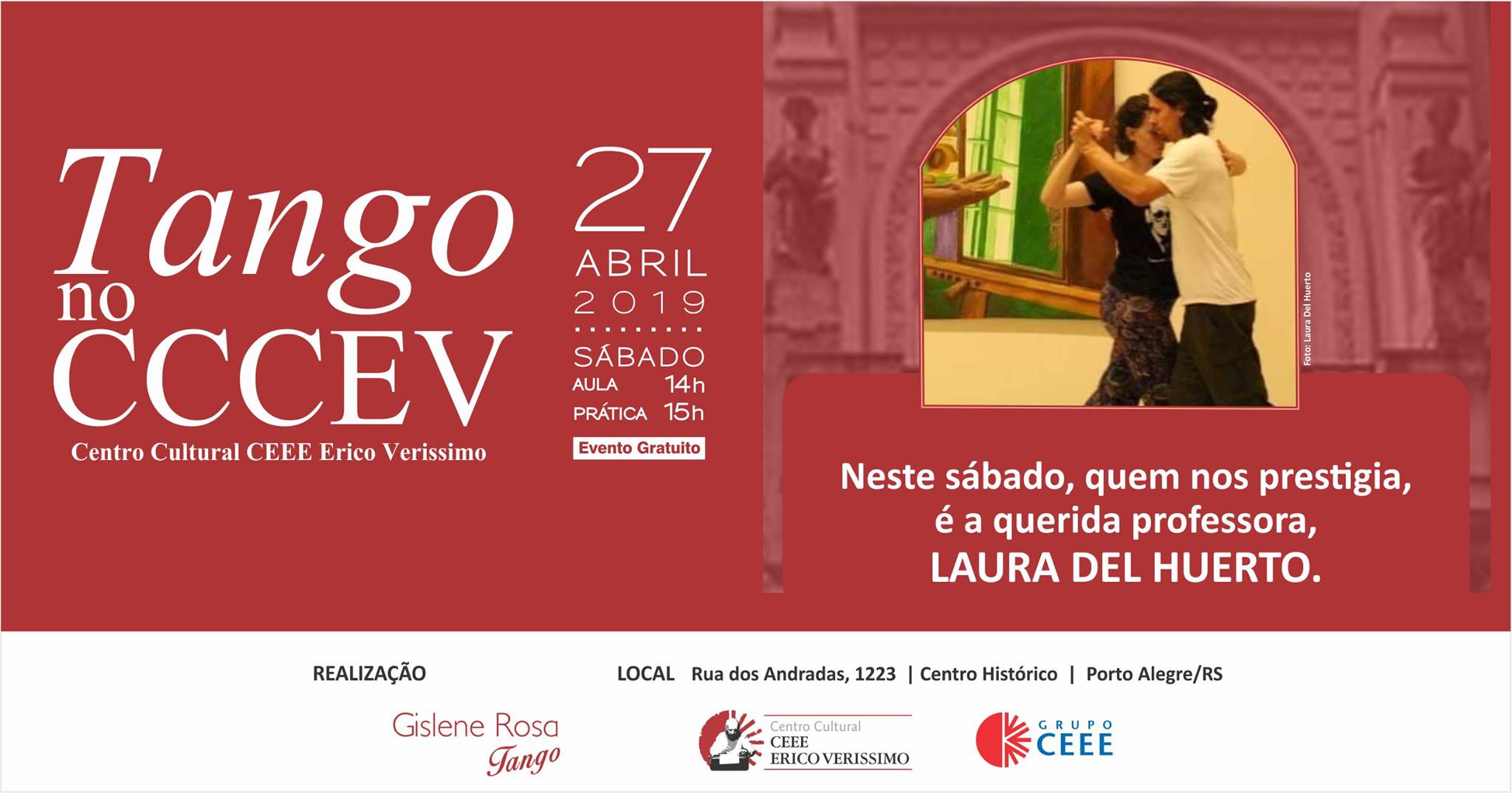 Tango no CCCEV com a professora Laura Del Huerto