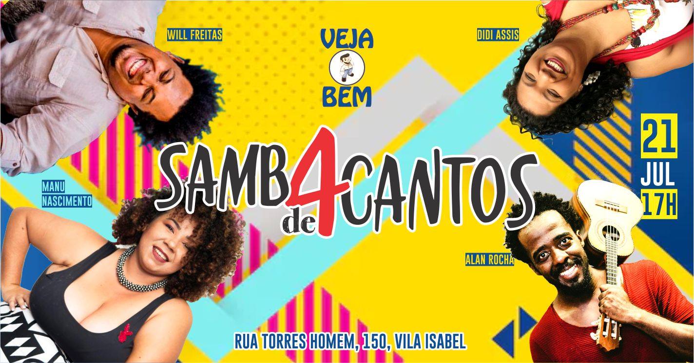 Samba de 4 cantos no Veja Bem