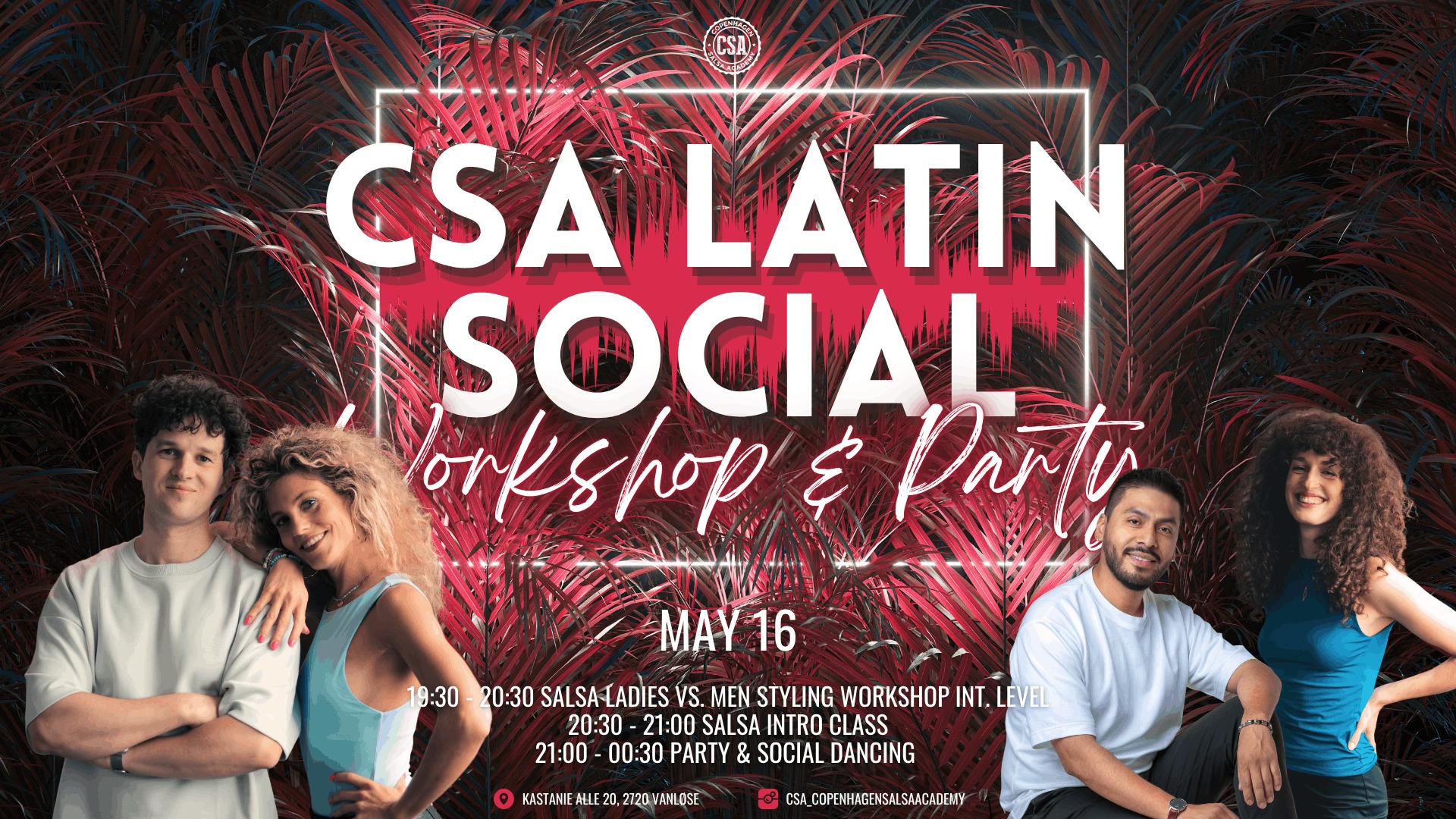 โซ CSA Latin Social: Ladies vs Men Styling Workshop & Salsa Intro + Party โซ