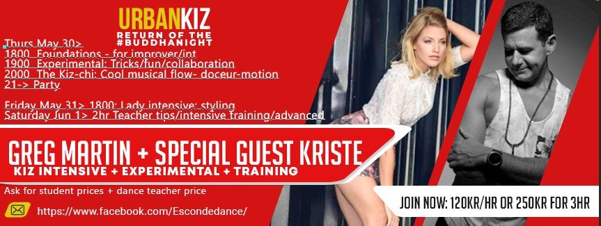 Greg Martin Pre-summer kiz guest teacher Kriste Ruuber