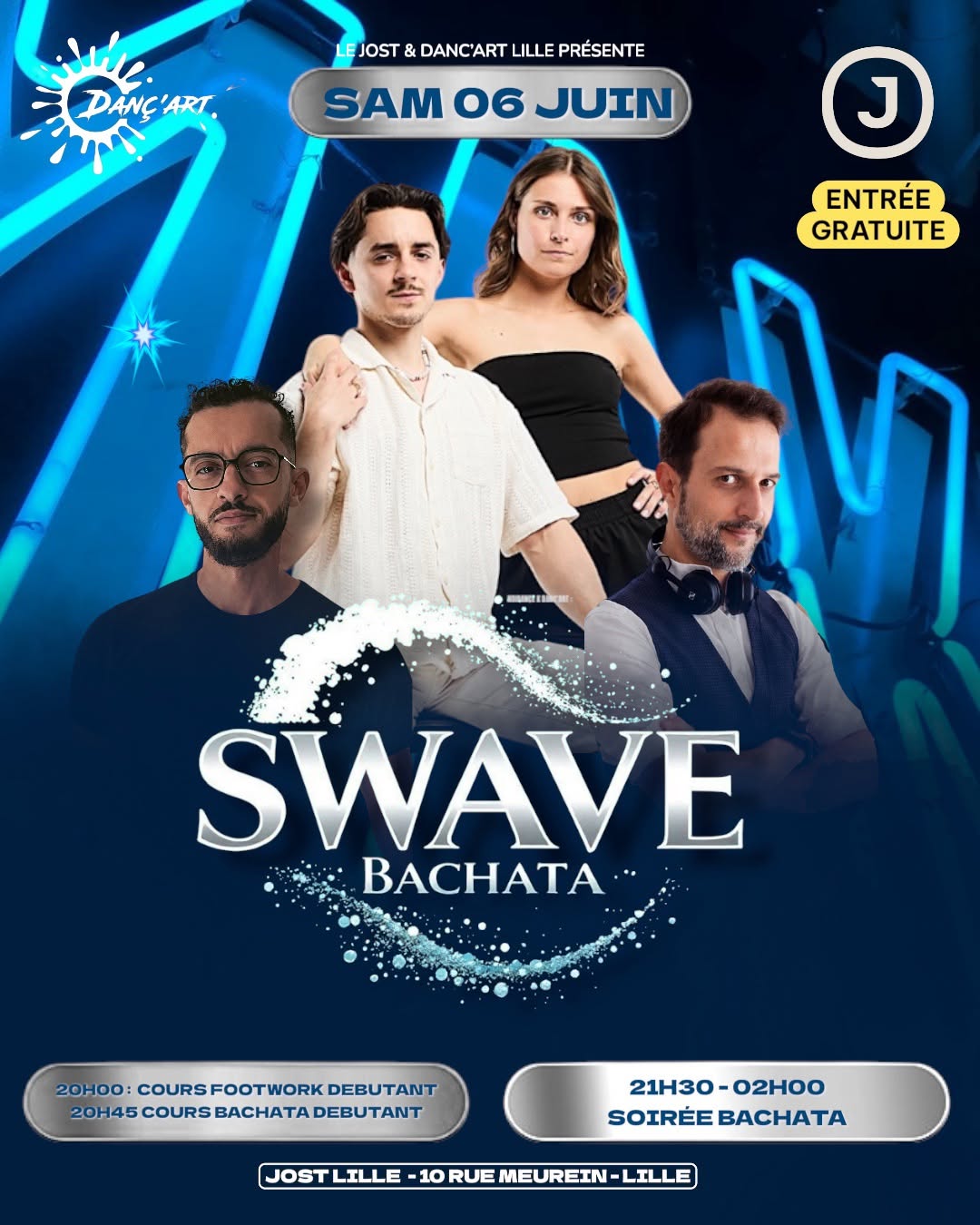 SWAVE BACHATA LILLE 8: cours et soirée gratuite 🌊 💃🕺