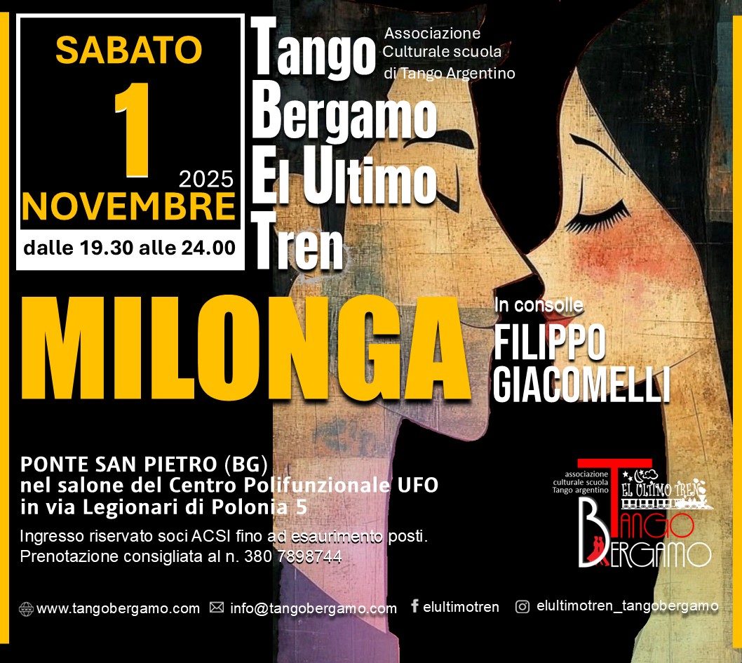 La Milonga del Tren - in consolle Filippo Giacomelli!