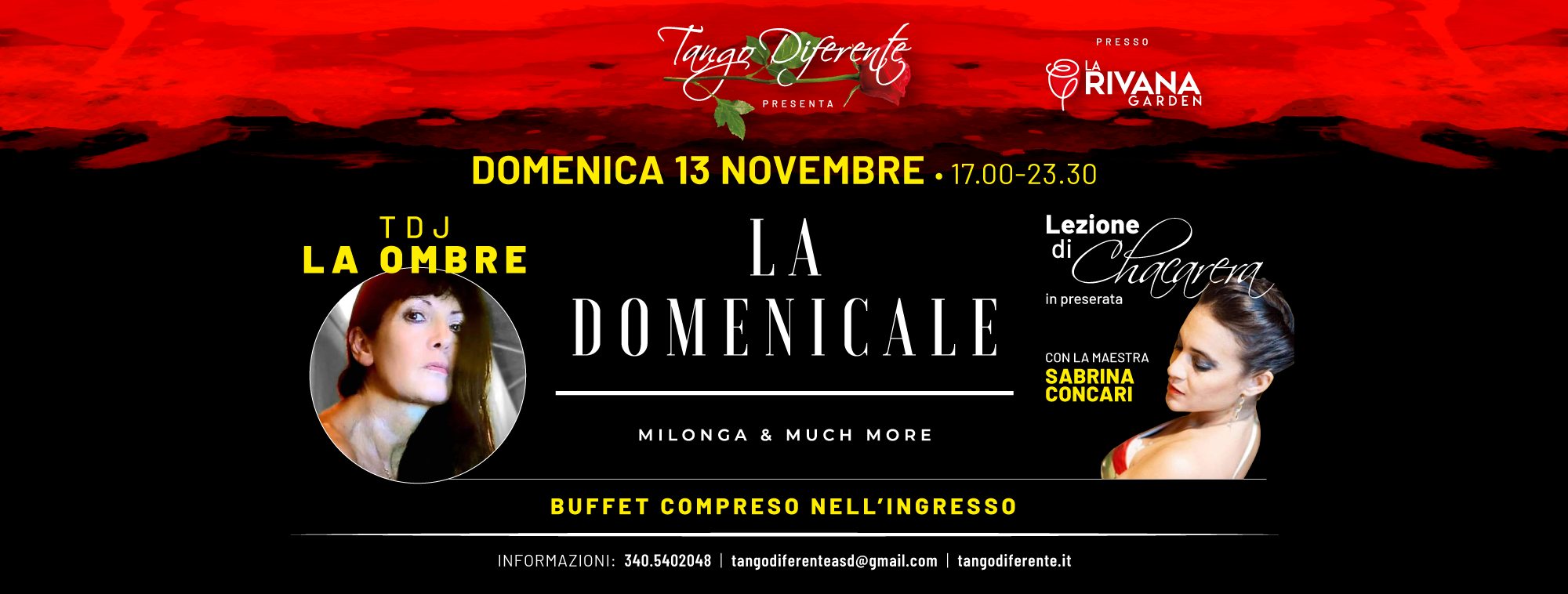 "La Domenicale" MILONGA pomeridiana a Ferrara TDJ La Ombre & STAGE Chacarera con Sabrina Concari
