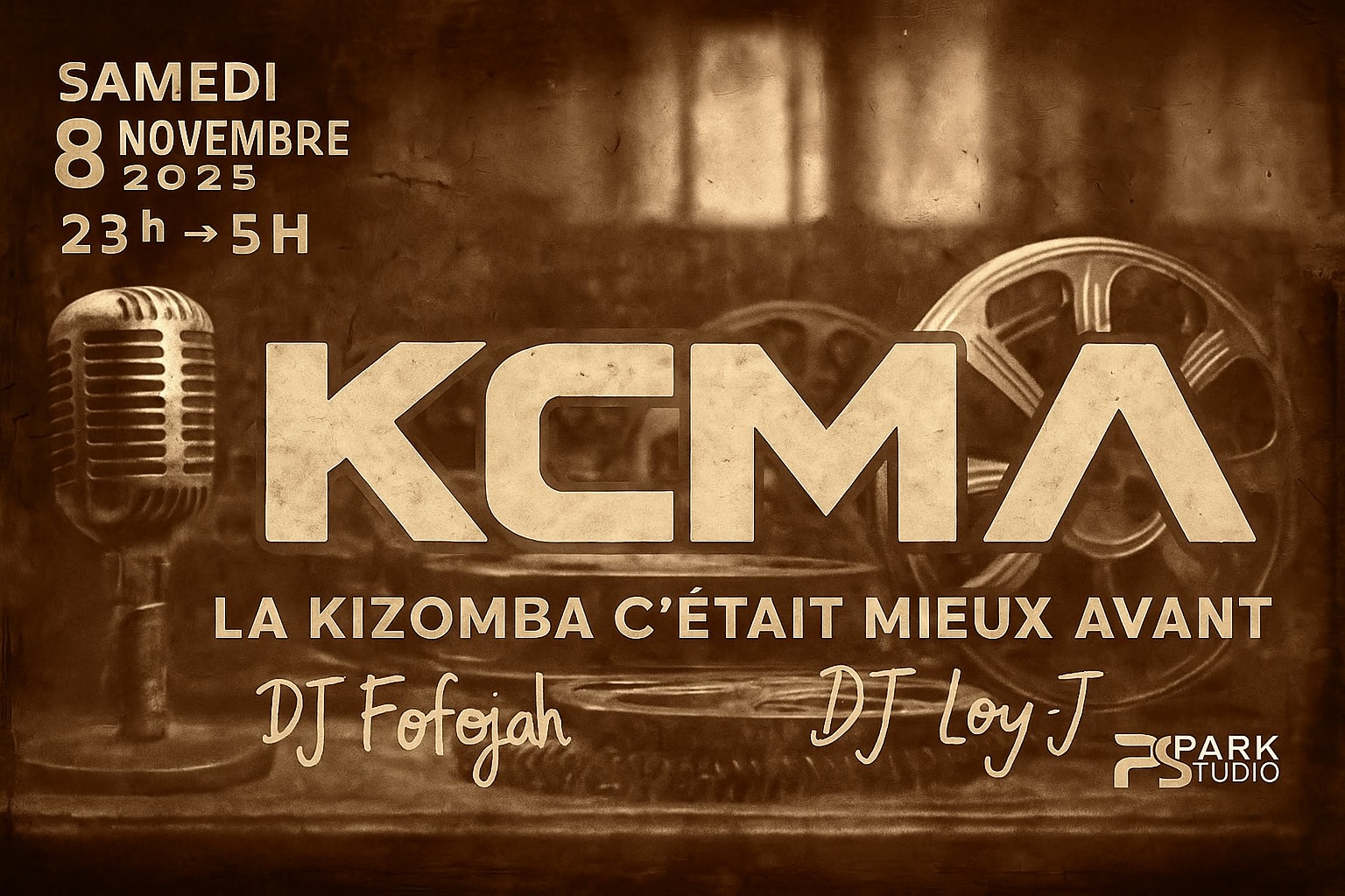 Samedi 8 Novembre 2025 - Kizomba C'etait Mieux Avant KCMA - Le Park Studio
