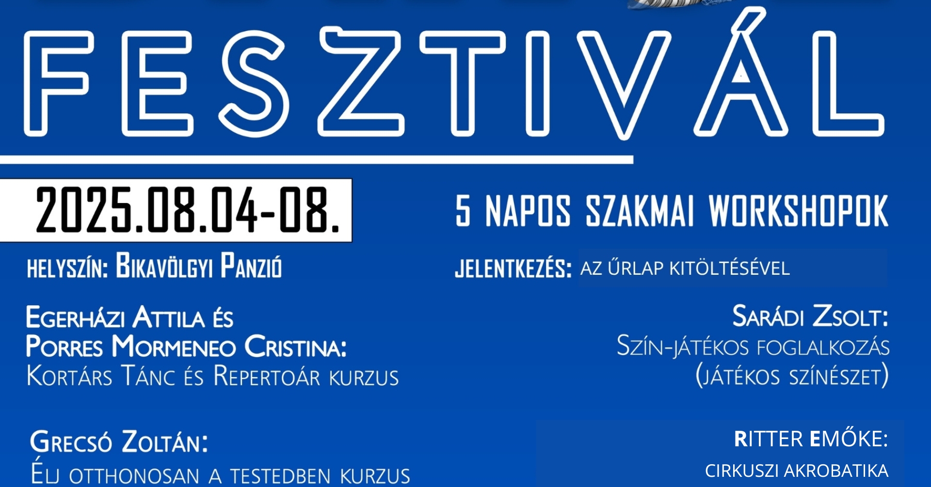 Élj otthonosan! A testedben Grecsó Zoltánnal - Velence Dance Fesztivál 2025 keretében