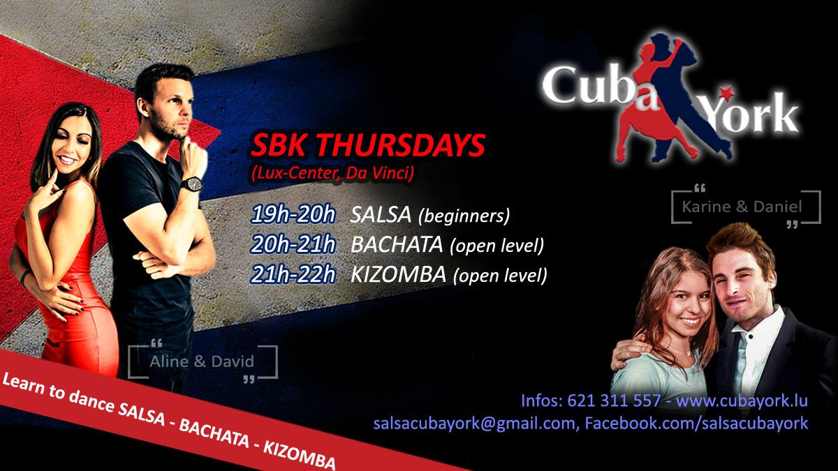 SBK Thursdays by CubaYork in Lux-Center Kirchberg Parking free